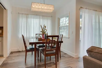 a dining room with a table and chairs at Inglewood Vacation Rental 2 Mi to Sofi Stadium in Inglewood