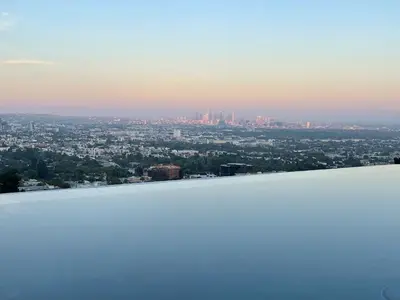 a view of a city from the stratosphere at Vista Bliss Retreat-Private Room in Los Angeles