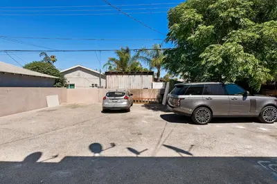 a silver suv parked in a parking lot at Spacious Private gated modern loft close to Universal Studio and Hollywood in Los Angeles