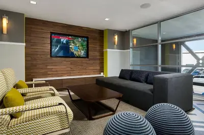 a living room with a couch and a tv at Playa Vista 2br w pool gym wd nr 405 LAX-985 in Los Angeles