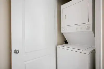 a white laundry room with a washer and dryer at Playa Vista 1br w gym pool table nr beach LAX-1123 in Los Angeles