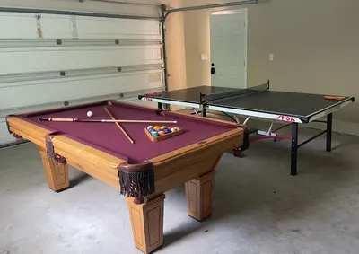 a ping pong table in a room with at Destination #07 in Anaheim