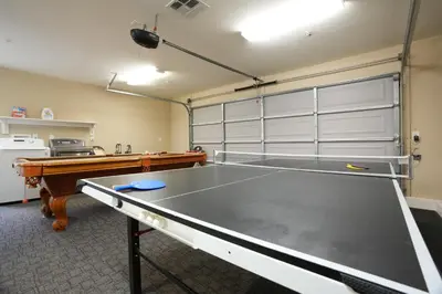 a ping pong room with a ping pong table at Destination #18 in Anaheim