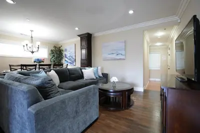 a living room with a couch and a table at Destination #14 in Anaheim
