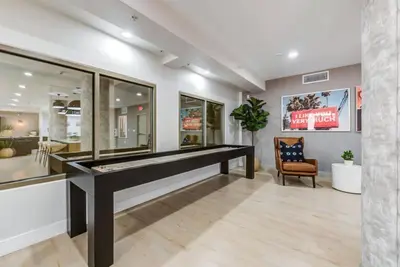 a room with a pool table in a house at Woodland Hills Luxury Apt 2 bed CA in Los Angeles