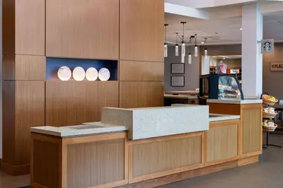 a lobby of a store with a counter top at Hyatt Place at Anaheim Resort / Convention Center in Anaheim