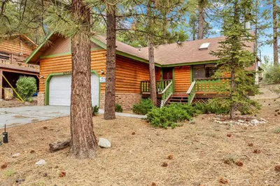 a house with a tree in front of it at Pines and needles #1454 in Big Bear Lake