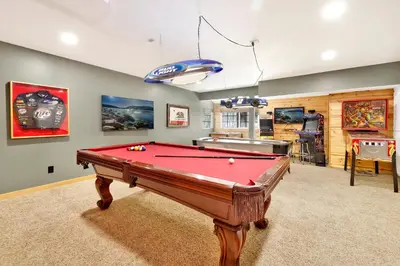 a billiard room with a pool table in it at All about fun #1149 in Big Bear Lake