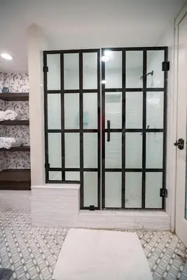 a room with a door with a window at Soaring pines #2193 in Big Bear Lake