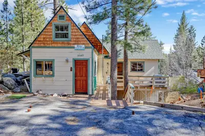 a tiny house is being constructed in the woods at Fawnskin pines #2259 in Fawnskin