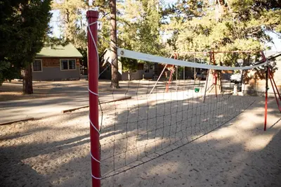 a net in a park with at Sunset #101 in Big Bear Lake
