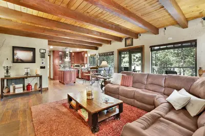 a living room with a couch and a table at How sweet it is #1531 in Big Bear Lake