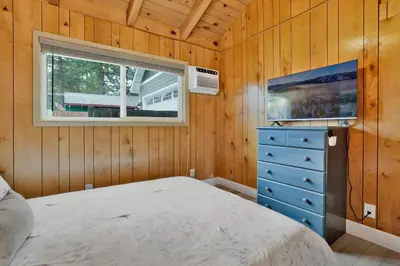 a bedroom with a bed and a window at Sweet retreat combo #2334 in Big Bear Lake