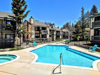 a swimming pool at a apartment complex at Boulder creek #1417 in Big Bear Lake