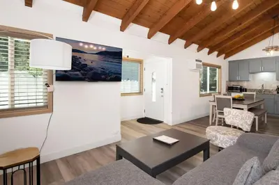 a living room with a couch and a table at Sweet retreat 2 #2333 in Big Bear Lake