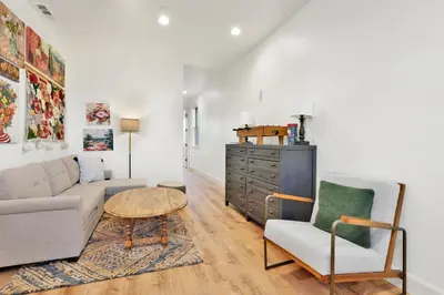 a living room with a couch and a table at Pine meadow village castle #2301 in Big Bear Lake