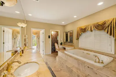 a large bathroom with two sinks and a tub at @ Marbella Lane - Hidden Gem in Orange County in Orange