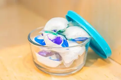 a glass cup filled with ice cream and a blue spoon at Newly Remodeled 3B2B House in Glendora