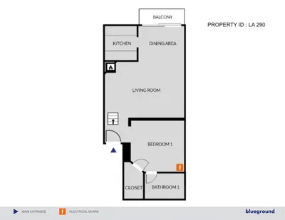 a floor plan of a house at Brentwood Studio w Pool nr UCLA Whole Foods LAX-290 in Los Angeles