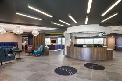 a lobby of a hospital with a waiting room at Tru by Hilton Norco Eastvale in Norco