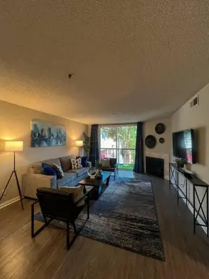 a living room with a couch and a table at Exceptional 2 BR in Heart of Hollywood 201 in Los Angeles