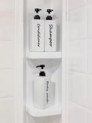 a bathroom with three bottles ofodorizers on a shelf at Stylish 1bd in Marina Del Rey with Free Parking in Los Angeles