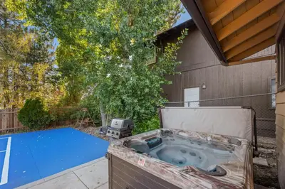 a jacuzziificialificialificialificialificialificialificialificialificialificialificial at Wanderlust - Hot Tub, Foosball, Ping Pong, Walk to Lake & Village! in Big Bear Lake