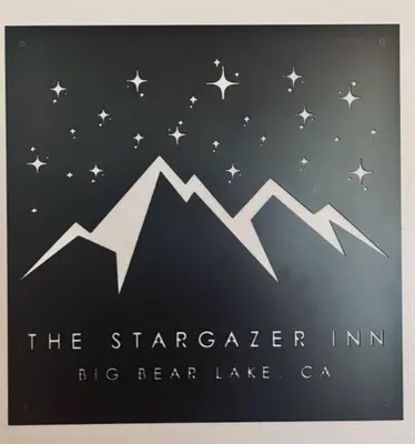 a sign for the starvisor inn big bear lake car at Family-friendly, AC, Hot Tub, Walk 2 Park & Lake in Big Bear Lake