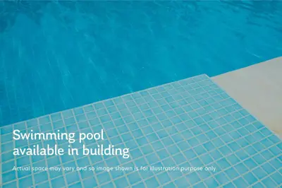 a swimming pool with the words swimming pool available in building at Blueground Mid-Wilshire pool ac nr retail LAX-1265 in Los Angeles