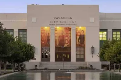 a university building with a sign on the front of it at Sunrise Room 1 guest only near DTLA in San Gabriel