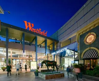 a horse statue in front of a shopping center at Cozy 2B1B Guest House with Private Entrance and Parking in El Monte