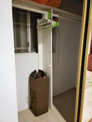 a room with a door and a cardboard box at Private guest studio 5 minutes to Rodeo Drive and in great area in Los Angeles
