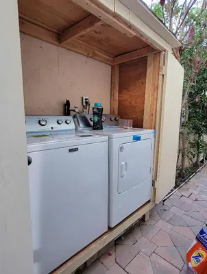 an outdoor kitchen with a sink and a stove at Modern Studio apartment right next to MrC hotel 5 minutes to Rodeo Drive in Los Angeles