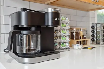 a coffee maker on a counter in a kitchen at Cosy 3BD by Santa Monica - Beach & Airport 10 min away in Los Angeles