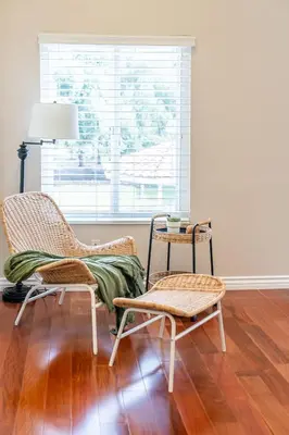 two chairs and a table in a room with a window at Luxurious Villa in Diamond Bar- Private Cul-de-Sac in Diamond Bar