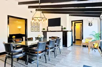 a dining room with a table and chairs at Peaceful Retreat in Anaheim-close to Disney in Anaheim