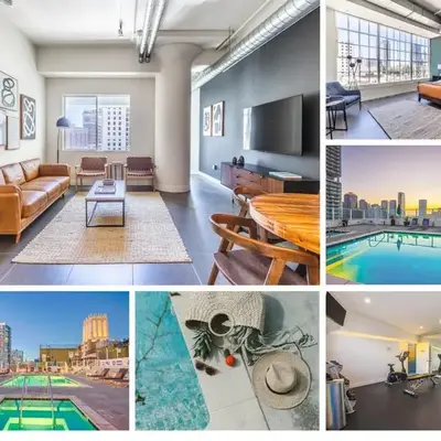 DTLA 2BR Rooftop Jacuzzi & Sunset Views
