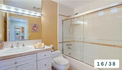 a bathroom with a sink toilet and a shower at Emeric Estate in Simi Valley