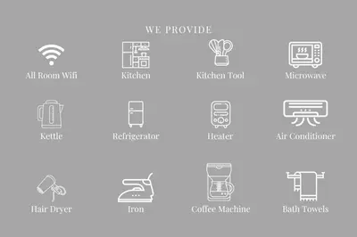 a set of logos for cafes and restaurants illustration at Centrally Located Charming LA Home with Food Scenes in Monterey Park