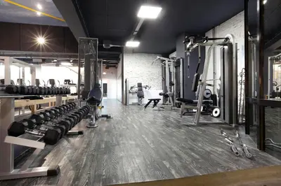 a gym with a bunch of equipment in a room at Studio Luxury Marina del Rey with parking gym pool in Los Angeles