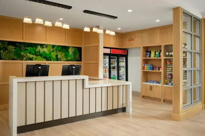 a store lobby with a counter and a pharmacy at TownePlace Suites by Marriott Ventura Oxnard in Oxnard