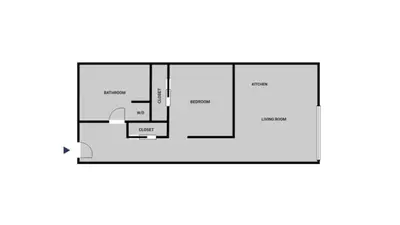 a floor plan of a house at Blueground Downtown elevator nr The Broad LAX-1236 in Los Angeles