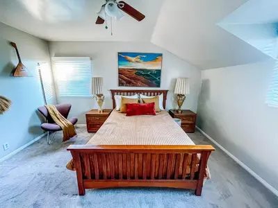 a bedroom with a large bed in a room at Cozy 4BR home near SoFi in the City Of Champions in Inglewood