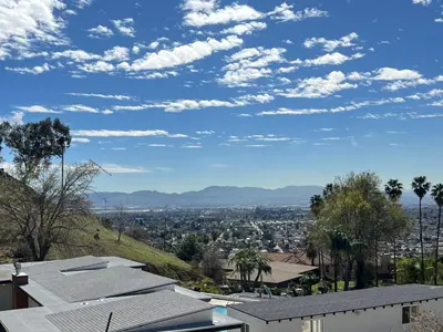 a view of the city from the roof of a house at Private Hillside Home with View - Yaamava - NOS in San Bernardino