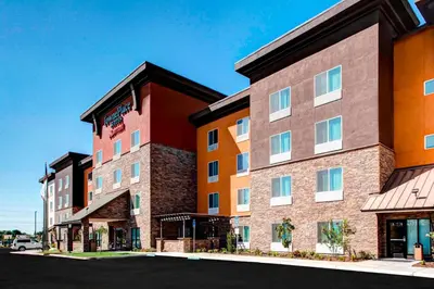 a rendering of the front of a hotel at TownePlace Suites by Marriott Bakersfield West in Bakersfield