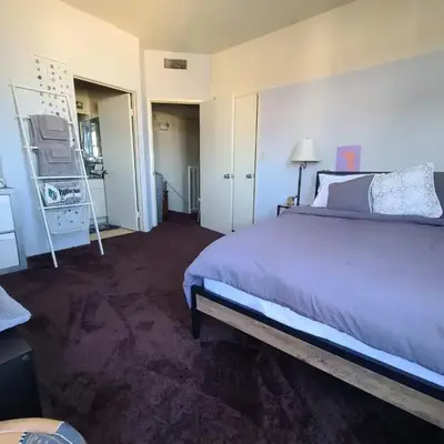 Guest Room in Sherman Oaks with private bathroom and balcony
