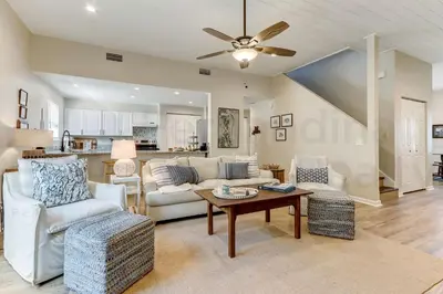 a living room with a couch and chairs and a table at Particle Ocean View 2505B W 5th St in Los Angeles