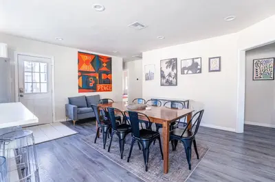 a dining room with a table and chairs at Comfy Home Near Sofi Stadium in Los Angeles