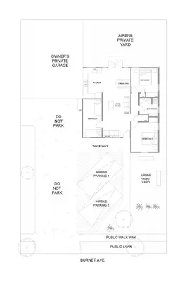 a floor plan of a house at Cozy and Relaxing in Suburbs of LA in Mission Hills