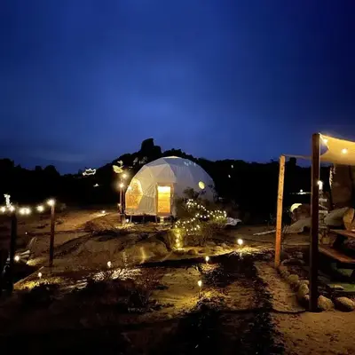 Stunning Geo Dome with Joshua Tree vibes